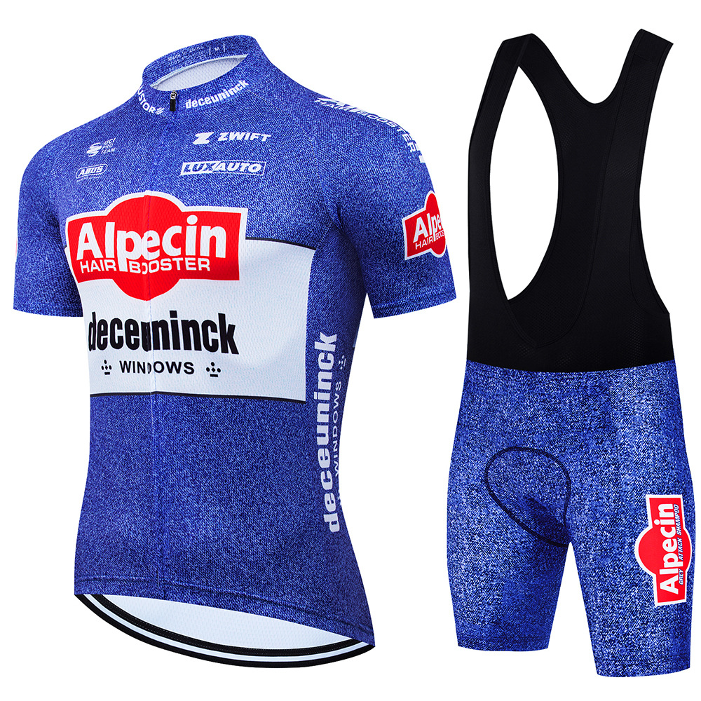 Alpecin Road Cycling Gear Short-Sleeve Bib Shorts Cycling Jersey Set Team Edition Quick-Dry Rider