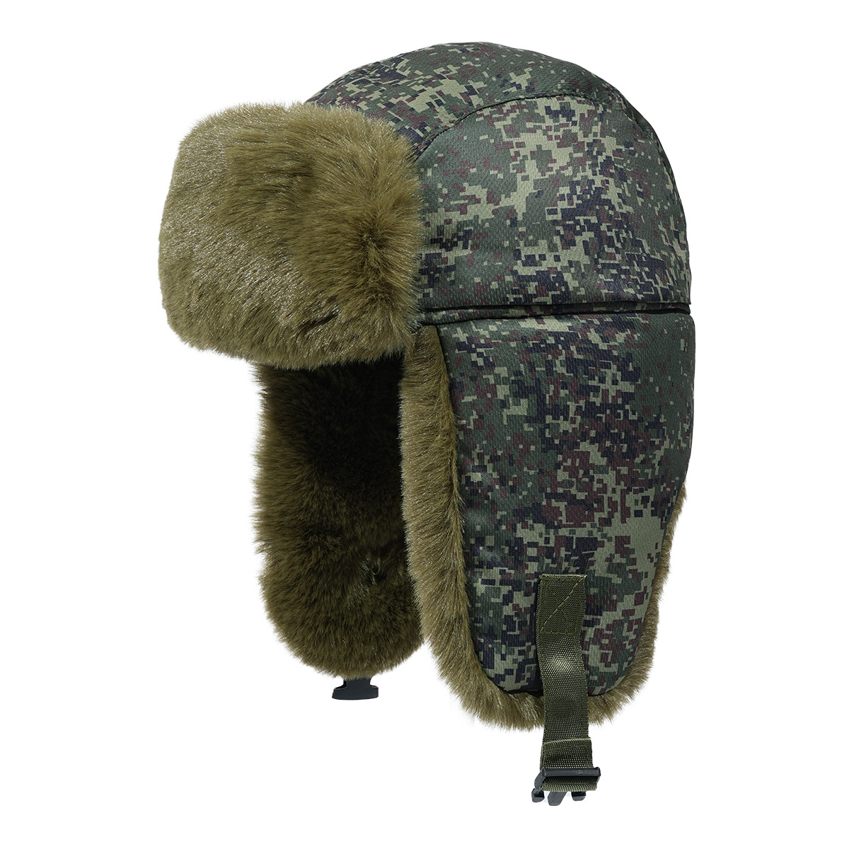 Esquí al aire libre en invierno grueso sombrero de protección de oídos de vuelo caliente sombrero de bisel grande a prueba de frío para hombres y mujeres sombrero camuflaje a prueba de viento trueno