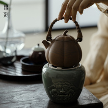 台湾粗陶老岩泥提梁壶复古家用煮茶壶烧水壶功夫茶具单壶