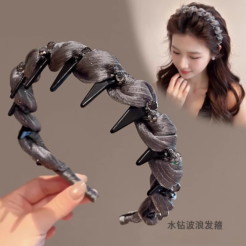 女性用高頭頂ヘアバンド 2025 新しいハイエンドファッショナブルなヘアピン洗顔専用ヘッドバンドヘッドバンド|undefined