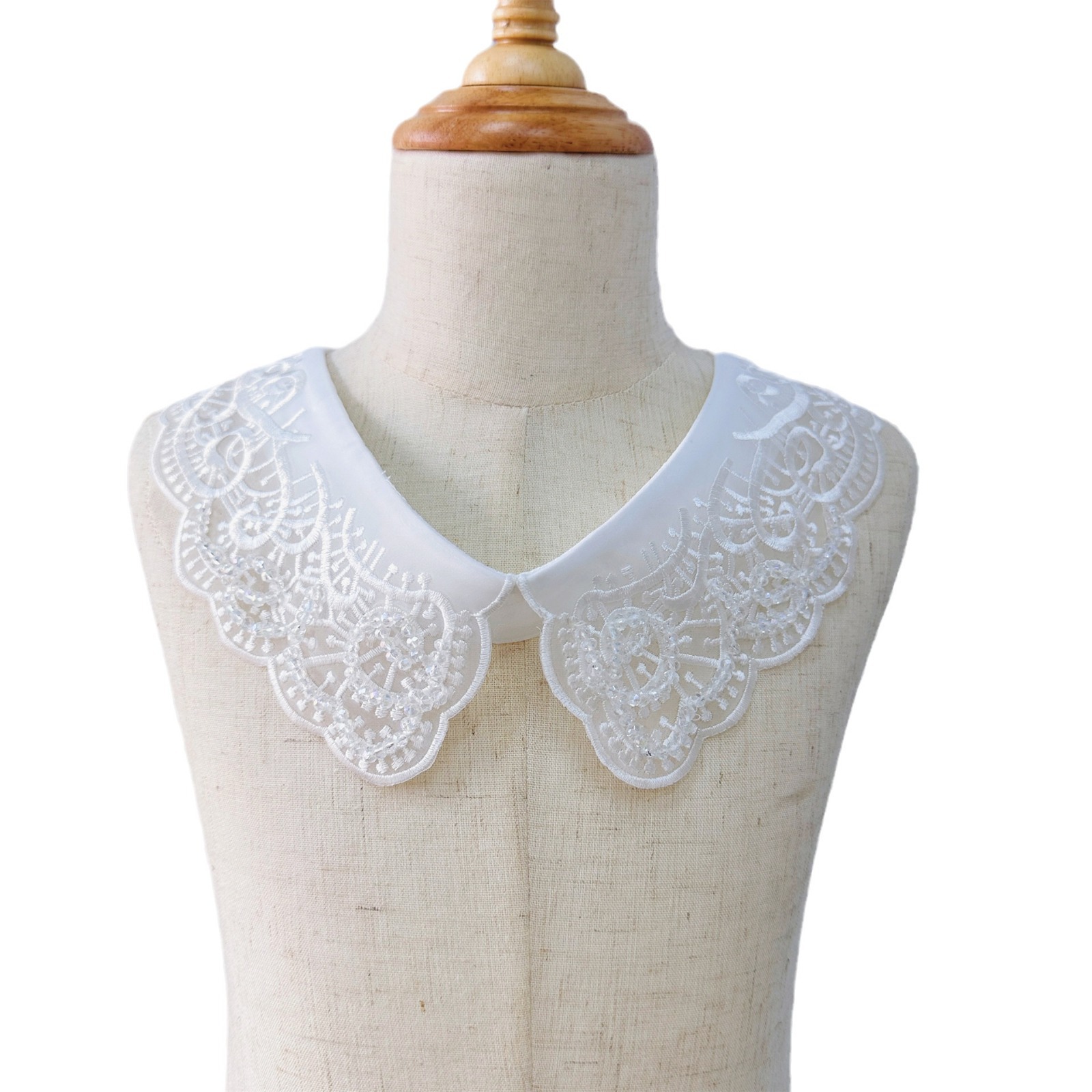 Nuevo collar de muñeca de todo fósforo collar falso con cuentas blancas collar de la camisa de las mujeres bufanda accesorios collar vestido hebilla collar asiento