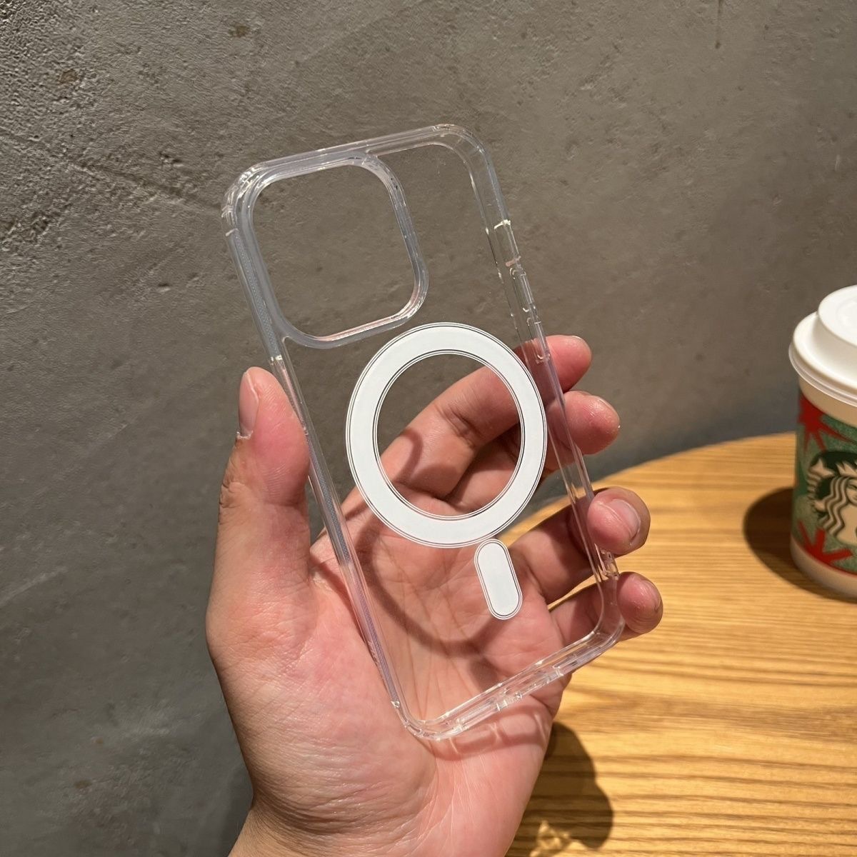 Funda protectora para teléfono móvil Apple 17, compatible con Magsafe, funda magnética transparente en caja, funda protectora para iPhone 16 Pro 12