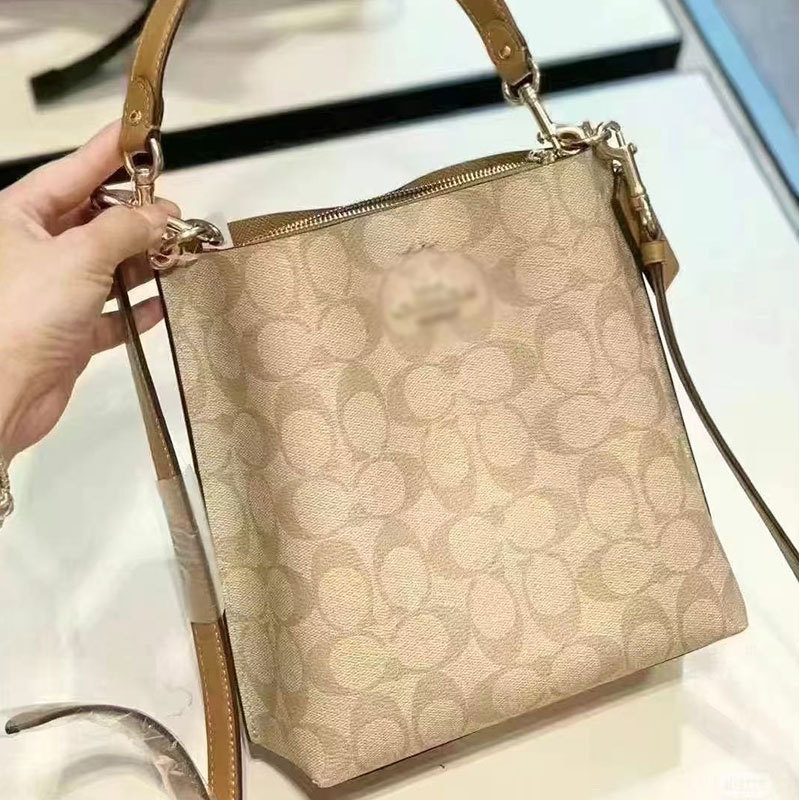 Ole's New Women's Bag Mollie Jasmine No. 22 Bucket Bag Monogram Milk Tea Color Handbag Shoulder Crossbody Bag Ole's New Women's Bag Mollie Jasmine No. 22 Bucket Bag Monogram Milk Tea Color Handbag Shoulder Crossbody Bag