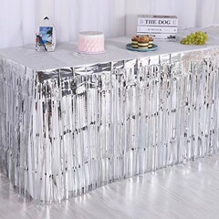 新型雨糸テーブルスカート誕生日パーティー結婚披露宴祝日専用道具テーブルスカート158.* 2.74