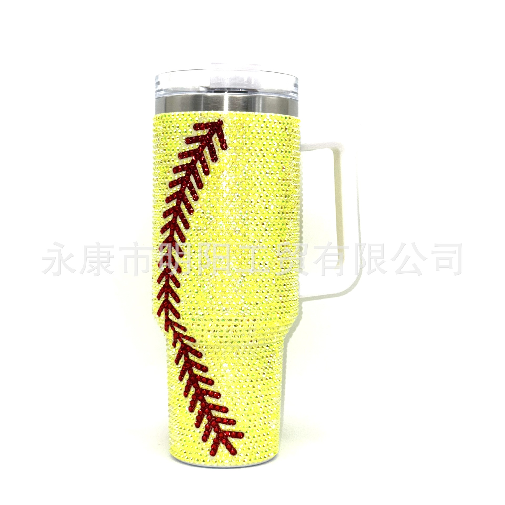 Taladro pegado nuevo mango transfronterizo de 40oz taza de coche con mango taza de hielo de gran capacidad taza de paja de vacío agua de coche