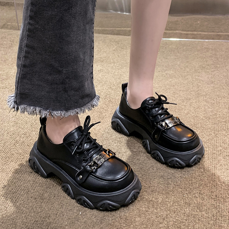 厚底英伦风小皮鞋女2023春季新款百搭软皮韩版工作鞋复古乐福鞋 厚底英伦风小皮鞋女2023春季新款百搭软皮韩版工作鞋复古乐福鞋