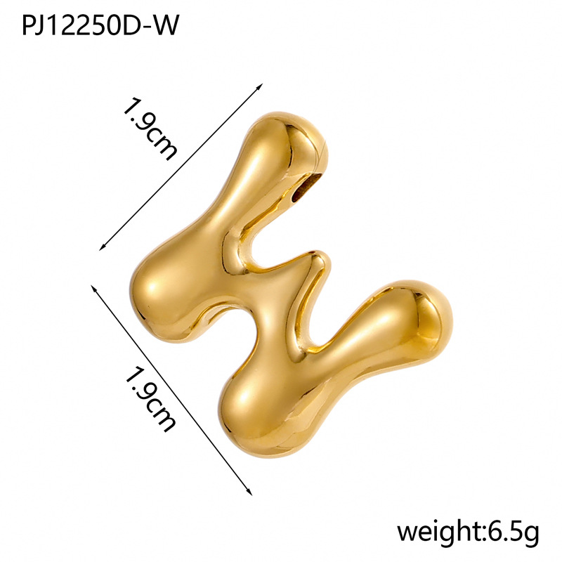 6g Weight Pendant Jewelry Making Type DIY Ornament Accessories Classification 1 Piece Quantity 304 Stainless Steel Material Letter Pattern All Seasons Season Plating Design Classic Style Style 1 Piece 304 Stainless Steel Letter Pendant DIY Ornament Accessories 24