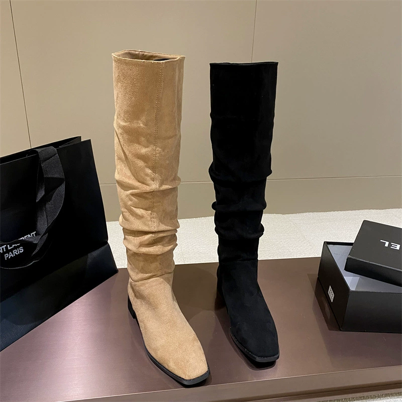 Thin demi-season high boots, 2023 years, fitted