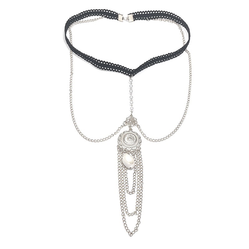 Streetwear Solid Color Alloy Plating Womenu0027S Body Chain 1 Piece