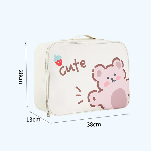 Cartoon Travel Bag, Large Capacity, Cosmetic and Clothing Storage, Cute Cartoon Print, Durable and Portable Outdoor Travel Bag