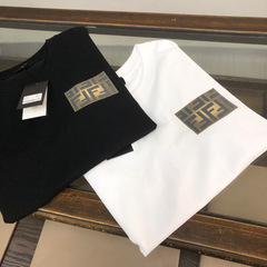 25夏の新型原標FD半袖丸襟tシャツ男純綿重ポンドゆるい刺繍男性tシャツカップル