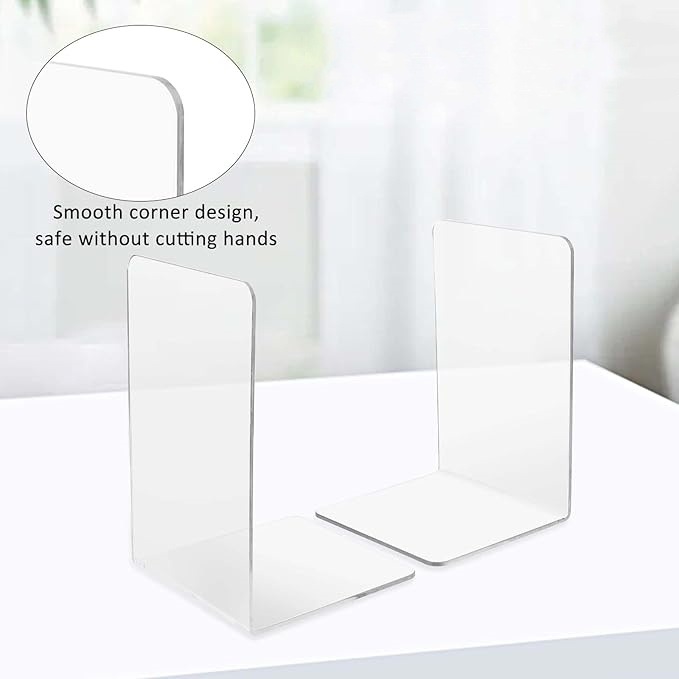 跨境热销透明亚克力书挡架桌面整理分隔归纳书籍分类简洁装饰架子