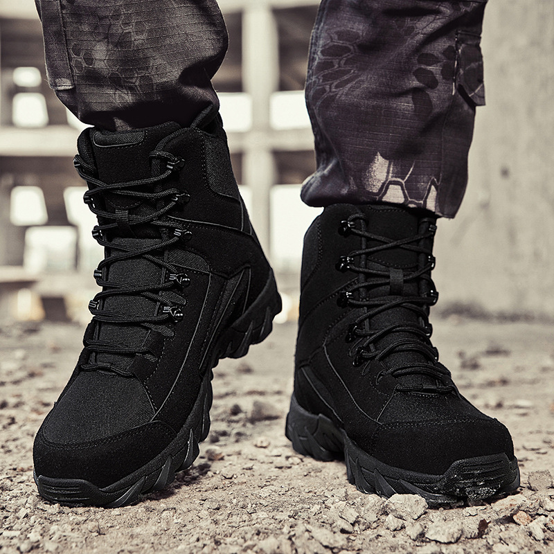 Men's Shoes Winter New Military Boots Wholesale High top Outdoor Combat Boots Tactical Boots Hiking Shoes Desert Work Boots Men_voghion.com