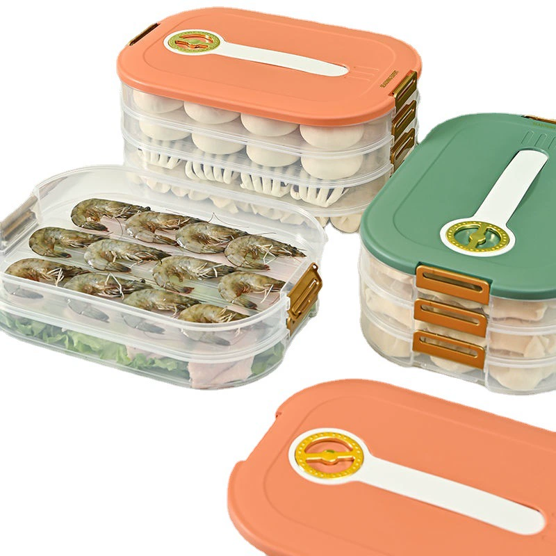 High -end portable dumpling box Kitchen Household Multi -layer Dumpling Box Frozen Stupid Egg Box Fresh Box