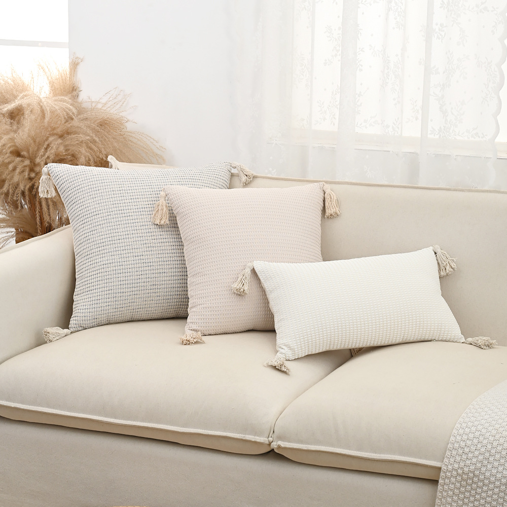 Nórdico crema de estilo sólido almohada de cama almohada de cama sofá respaldo almohada de cama ventana de cama almohada de cama