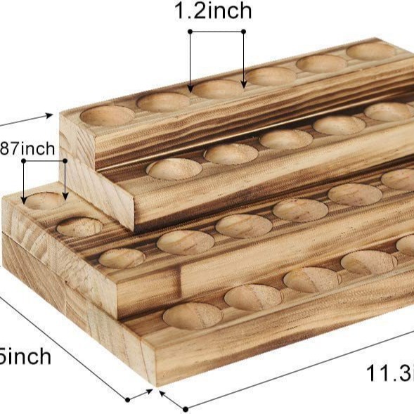 Estante de clasificación de mesa de cuatro capas Estante de exhibición de madera maciza de aceite esencial multifuncional Estante de almacenamiento de cosméticos de aceite esencial de escritorio
