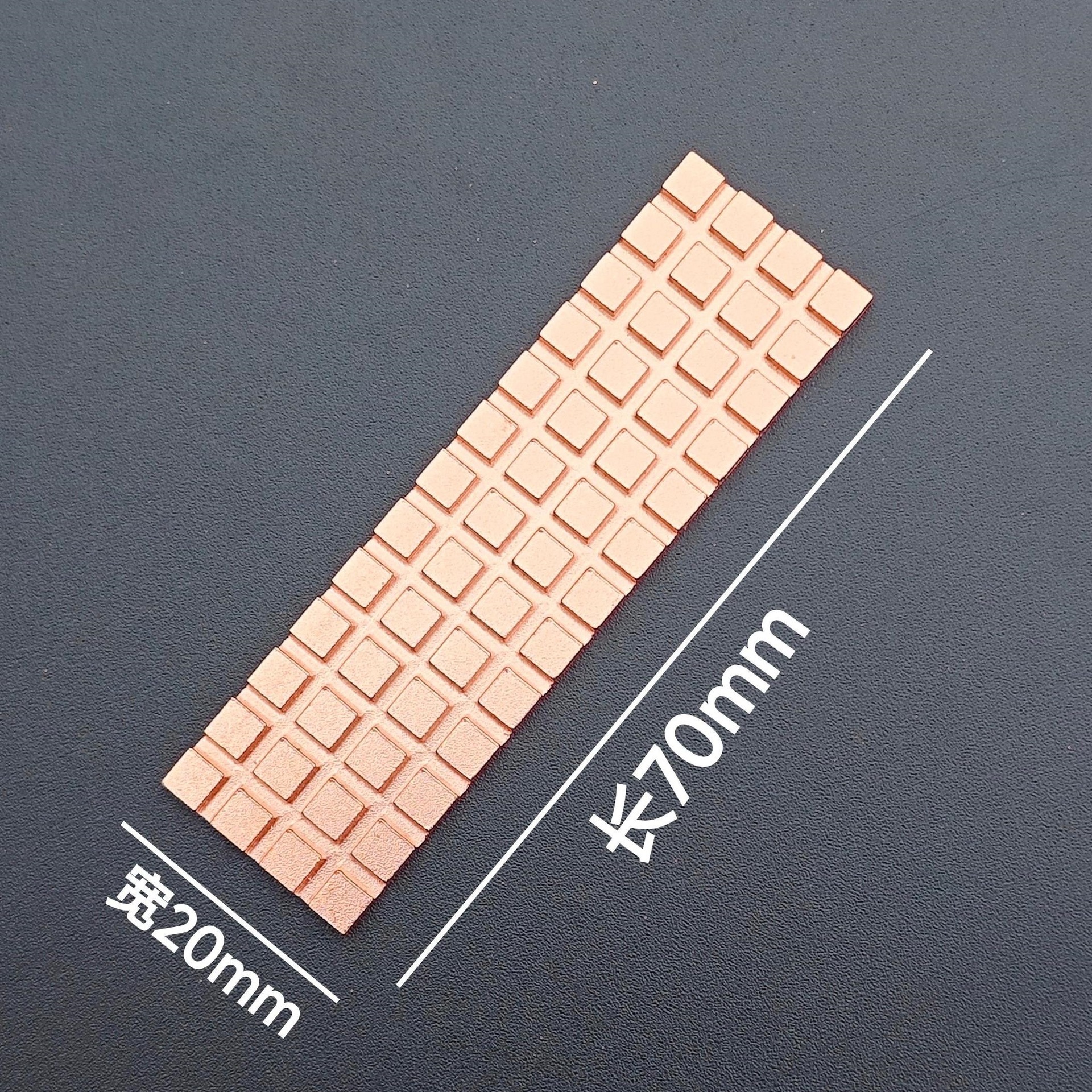 纯铜M2散热片 NGFF 2280 星三980evo紫铜固态硬盘M.2 PCI-E NVME