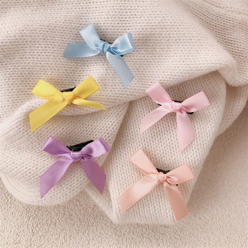 Nuevo cinturón fresco pequeño lateral toque de cabello ballet dulce arco azul trenzado clip para el cabello