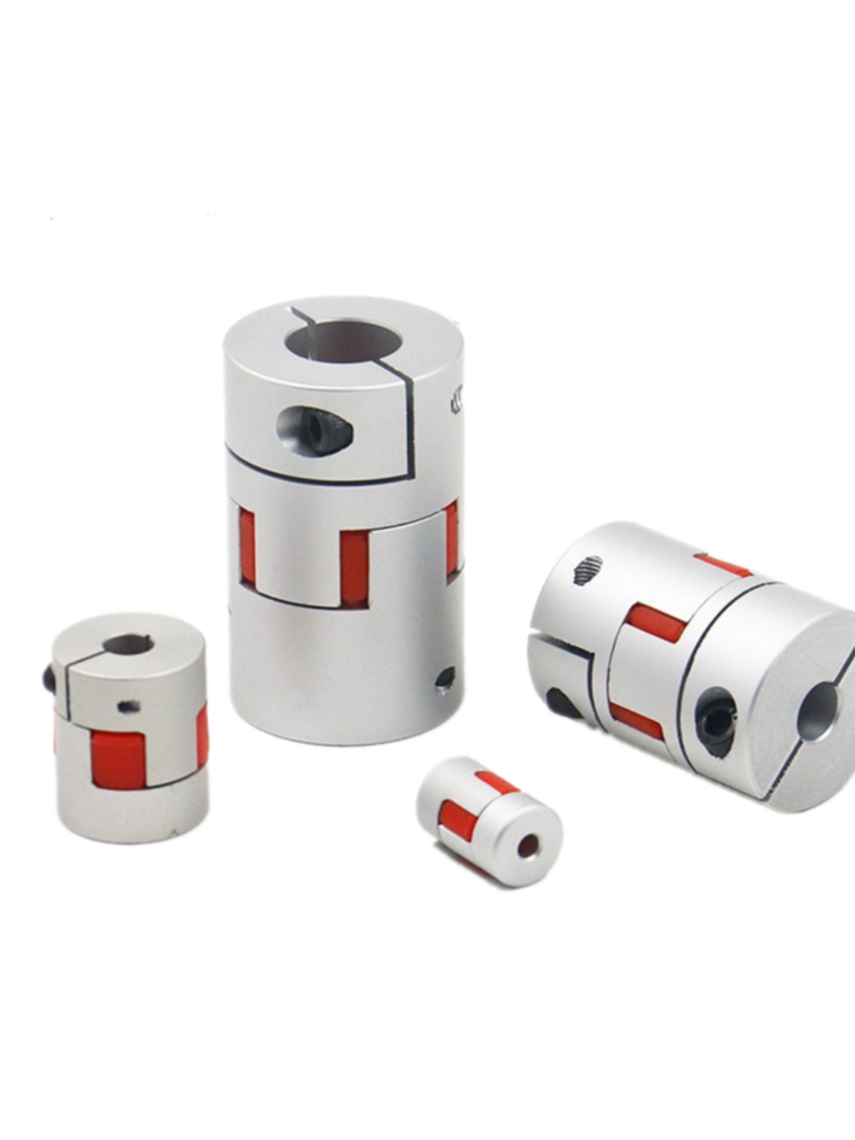 铝合金弹性梅花联轴器伺服电机丝杆编码器星型氧化抱紧式连轴器套