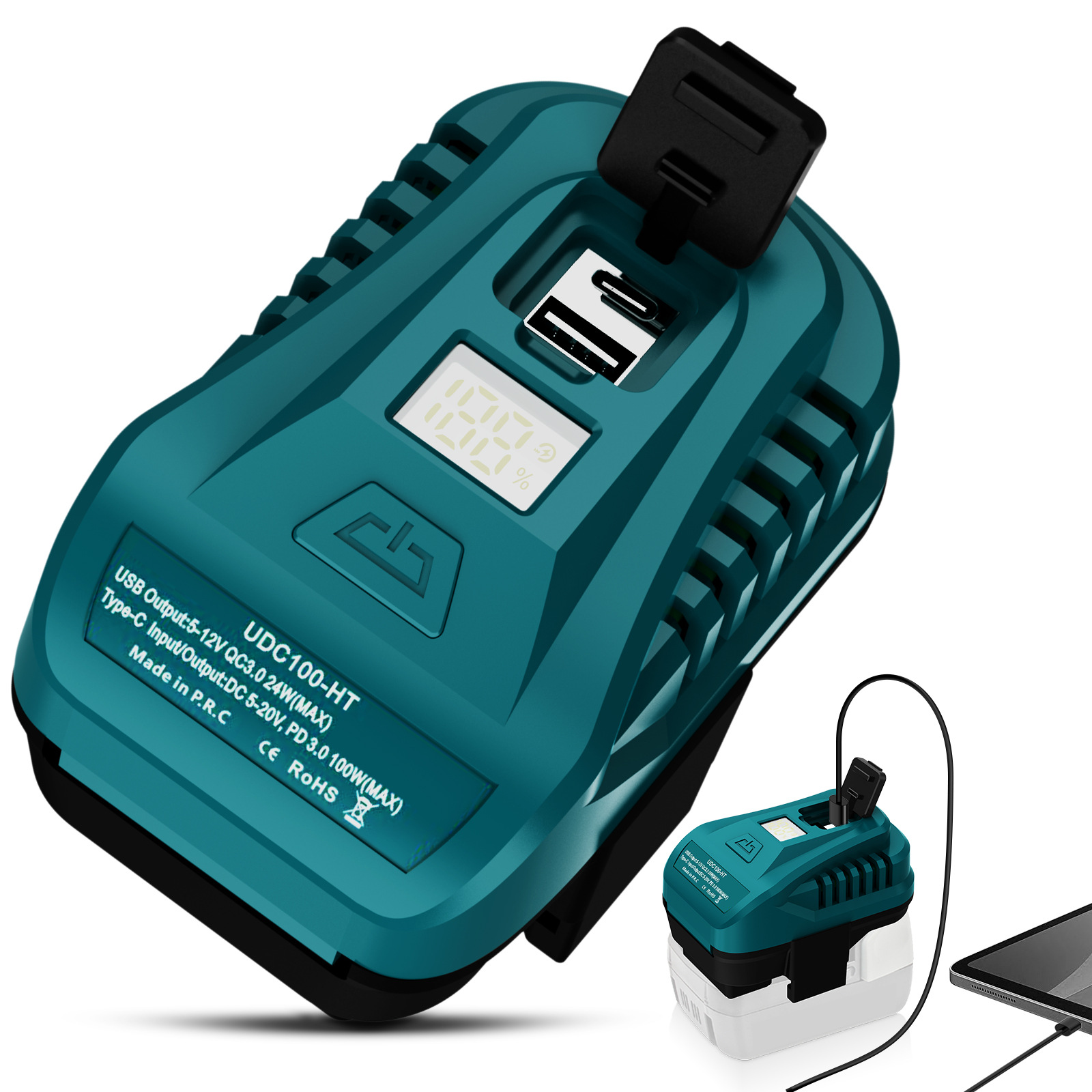 コンバータは18v牧田博世得偉米ウォッチ電池出力qc3.0 pd3.0/100W充電器に適合しています。