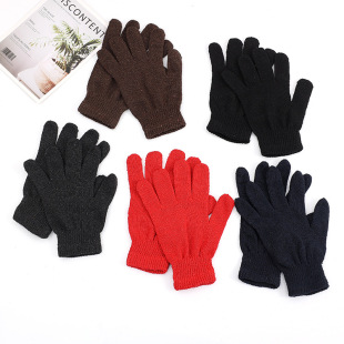 Amazon Solid Color Magic Gloves Knitted Unisex Cold-Resistant Finger Gloves Spot Winter Riding Explosions