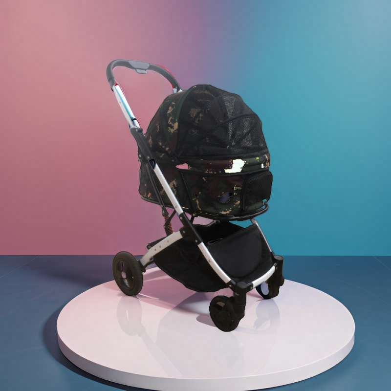 Cochecito Plegable para Mascotas de Metal, Plegable, para Mascotas image 2