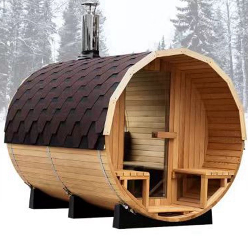 Sala de sauna de aguas termales al aire libre Sala de vapor de sudor doble individual Sala de vapor seco para cuatro personas Sala de vapor de patio multijugador Casa de madera