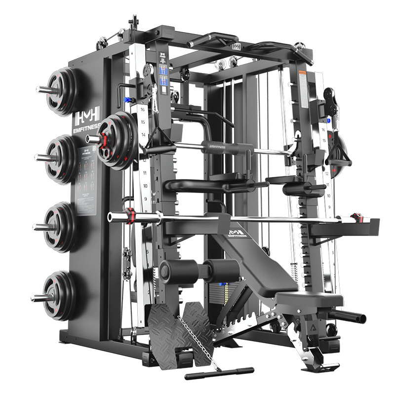 Equipo de gimnasio de pórtico multifuncional doméstico máquina Smith Squat push-up equipo de entrenamiento integral comercial