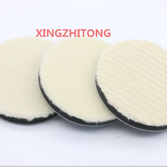 ZT5寸日式羊毛盘粗中细研磨盘抛光牛仔布海绵羊毛球切削强抛光盘