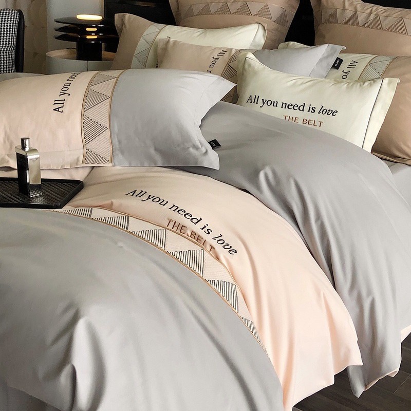 Otoño y invierno A clase espesa bordada algodón de lana larga molida cuatro piezas de algodón puro sábanas de algodón de tres piezas de tela doméstica 4