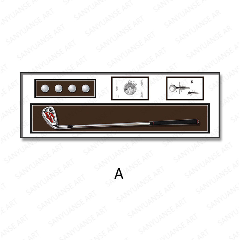 Golf colgante pintura sala de estar pintura decorativa moderna minimalista dormitorio pasillo Mural Club Golf pintura