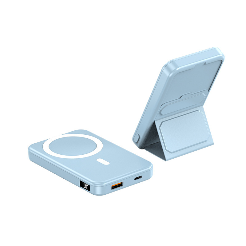 Magsafe スタンド磁気ワイヤレス電源銀行 PD20W 双方向急速充電バッククリップモバイル電源 10000 mAh|undefined