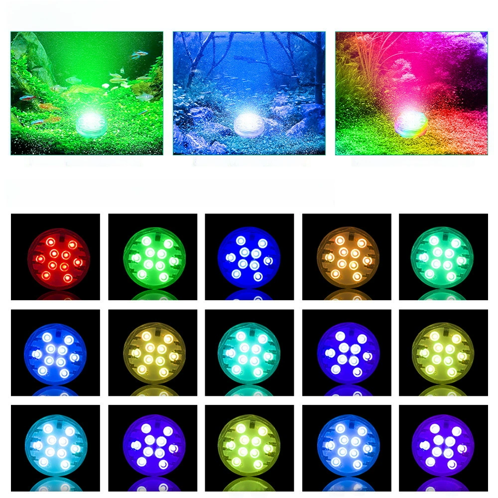 LED-всасывающиеся подводные фонари для плавания, цветные музыкальные украшения, фонтан, аквариум, ныряние, пульт дистанционного управления