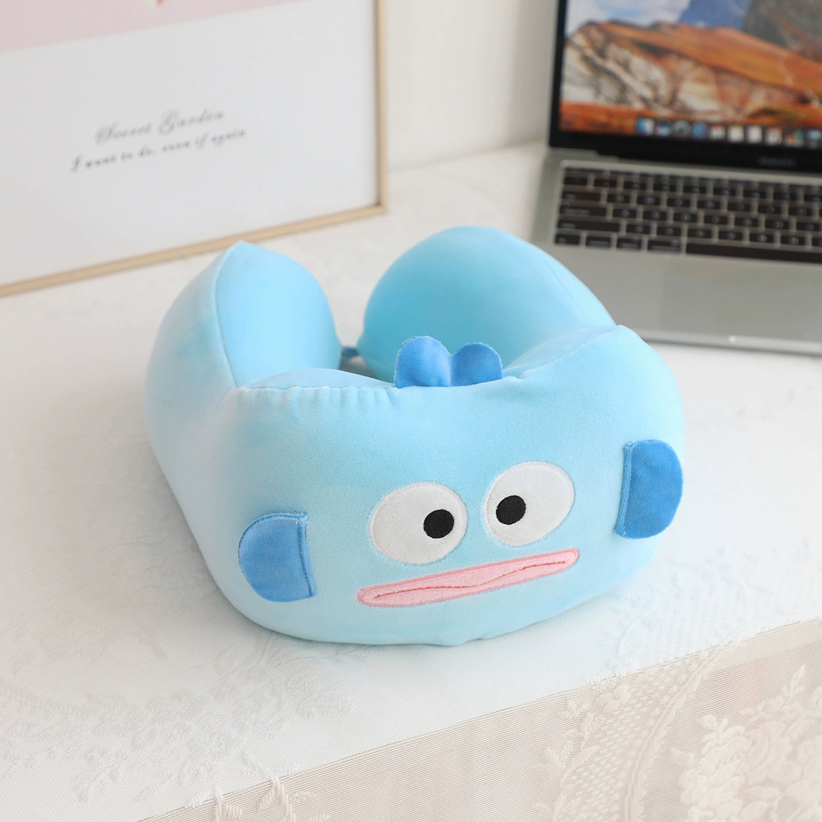 Подушка для шеи с рисунком из мультфильма для сна, путешествий и автомобиля, с защитой шеи
