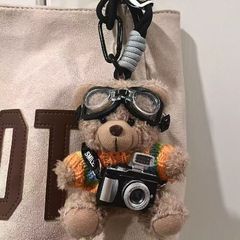 カメラセーターベアストラップバッグ装飾ぬいぐるみ人形車キーホルダーカップル創意祝日プレゼント