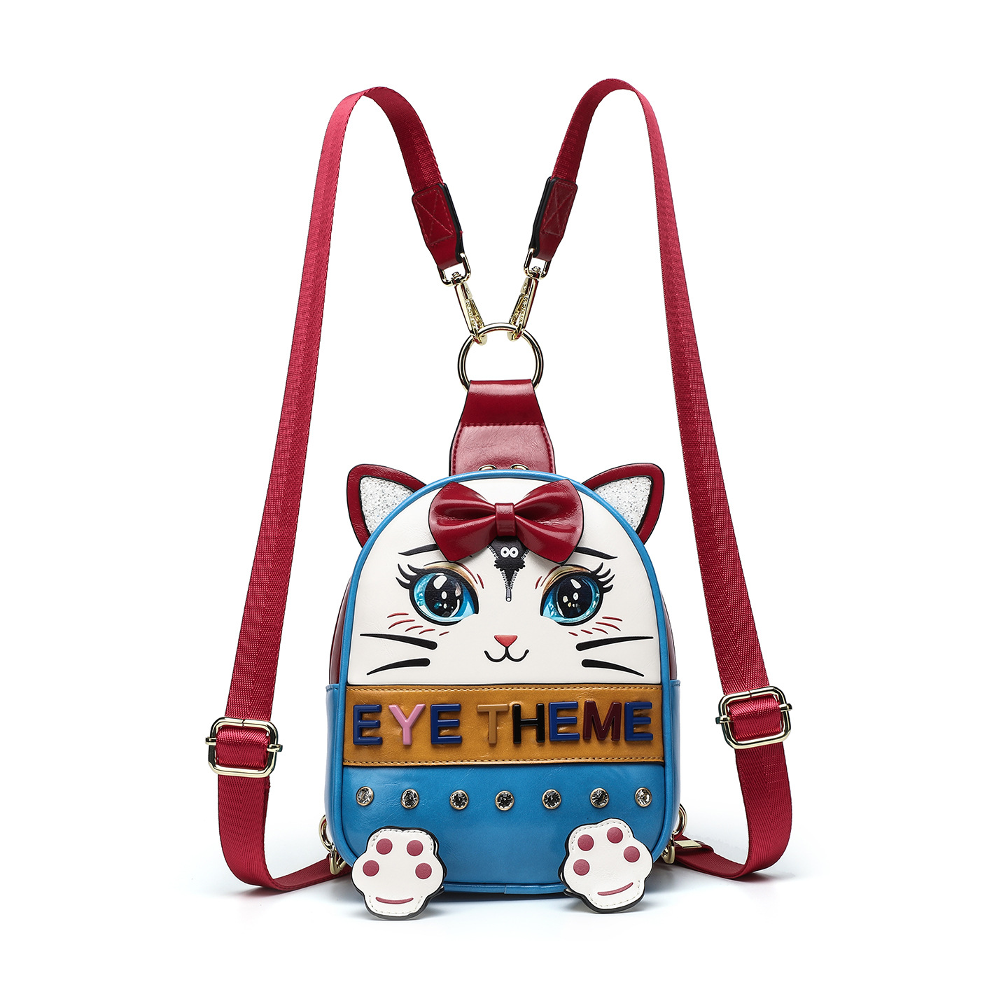 Liebre de moda para mujeres estudiantes mochila de viaje de dibujos animados bolsas de pecho de color multipropósito para niños de moda universal 2883 #