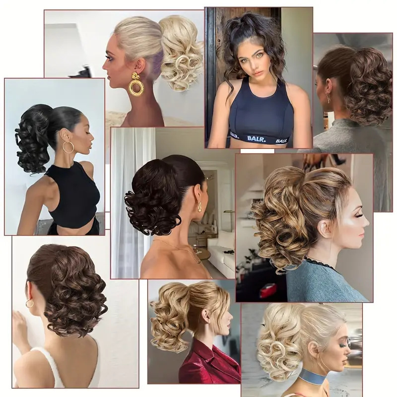 Wavy Synthetic Ponytail With Drawstring Natural Look Hairpiece_voghion.com