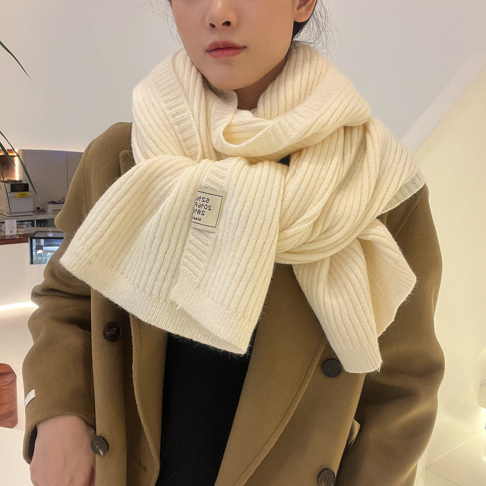 Autunno inverno tinta unita piccolo per la nuova versione coreana da donna, semplice versatile, calda protezione per il collo, sensazione di fascia alta_voghion.com