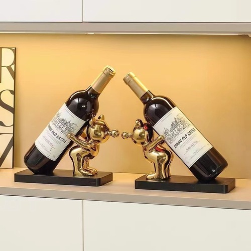 Violent Bear Red Wine Rack Display Cabinet TV Stand Living Room Entrance Dining Cabinet Bokugua Decorative Home Decor Personality