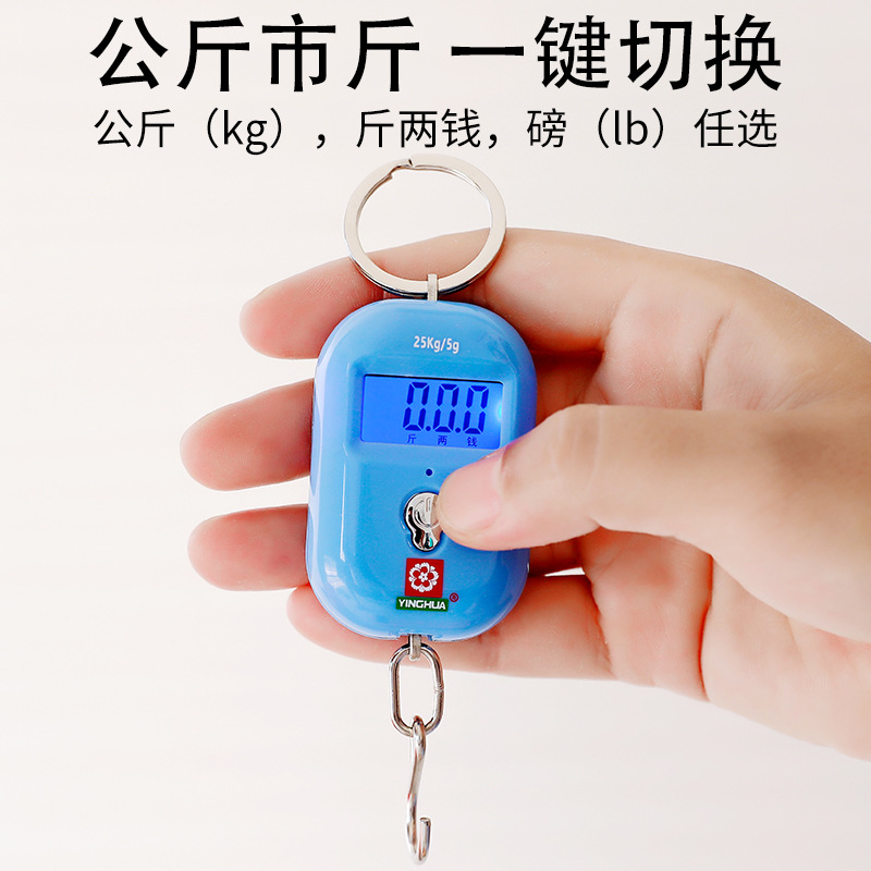 台湾樱花YINGHUA小型电子秤电子称小秤称吊钩秤手提秤25KG公斤准