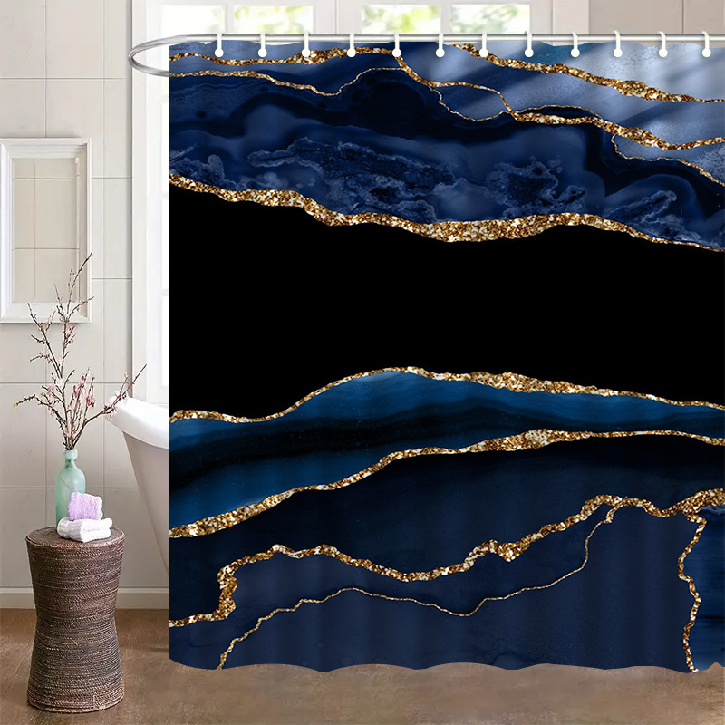 Cross-Border Popular Shower Curtain Waterproof and Mildew-Proof Thickened Bathroom Partition Curtain Punch-Free Partition Curtain Door Curtain Curtain