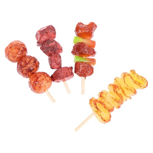 Internet celebrity Zibo barbecue model new simulation food keychain pvc pendant mutton skewers key chain