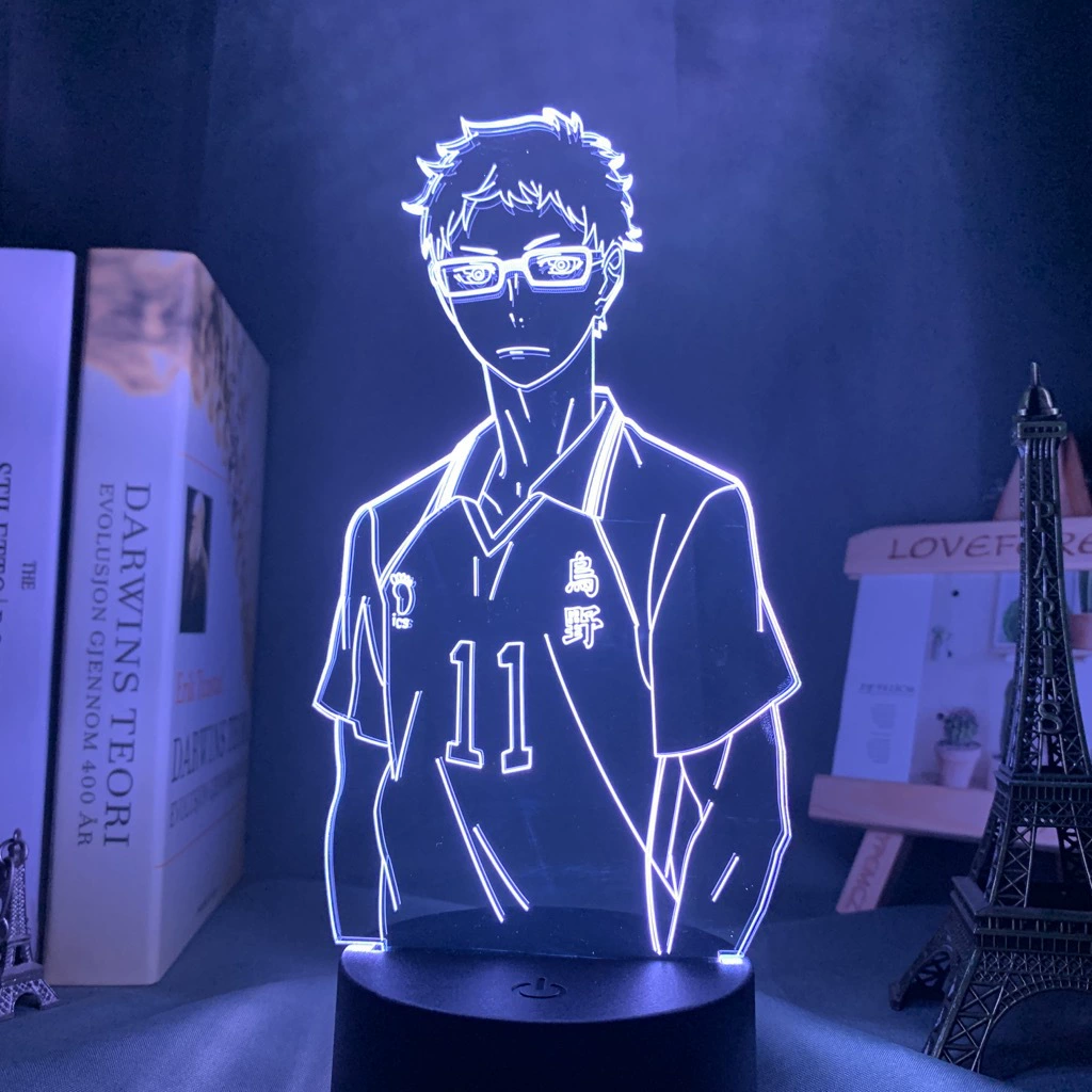 Акриловая ночная LED-лампа с волейболом, минифигура, 3D, подарок на день рождения