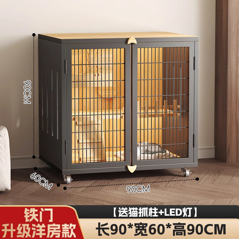实木豪华猫别墅家用室内猫笼子超大自由空间猫窝客厅猫舍猫笼子|undefined