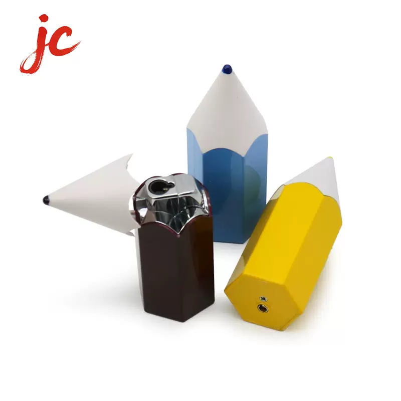 爆款创意铅笔头打火机防风高颜值可爱便携小巧礼盒装厂家logo可加