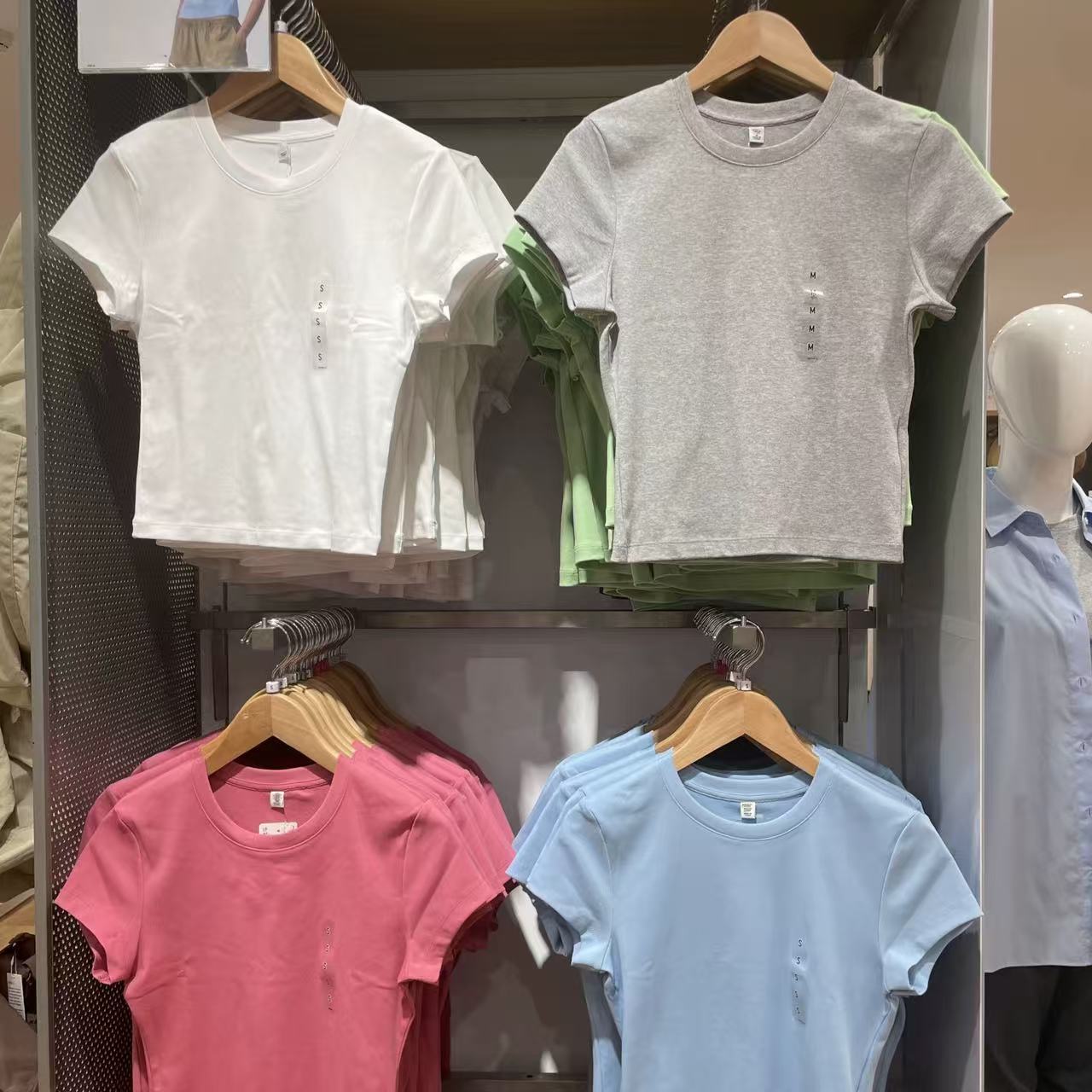 女休闲风圆领短款T恤短袖辣妹高腰修身显瘦打底纯色465760/474410 pic 4