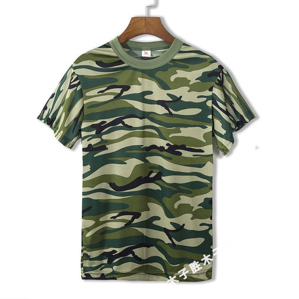 Summer camouflage quick dry tactics T-shirt