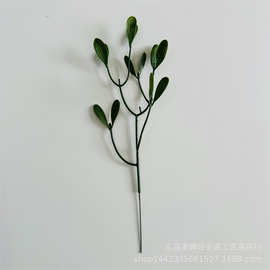 仿真植物塑料花叶配件仿真花环圣诞花环装饰PE叶片大量批发