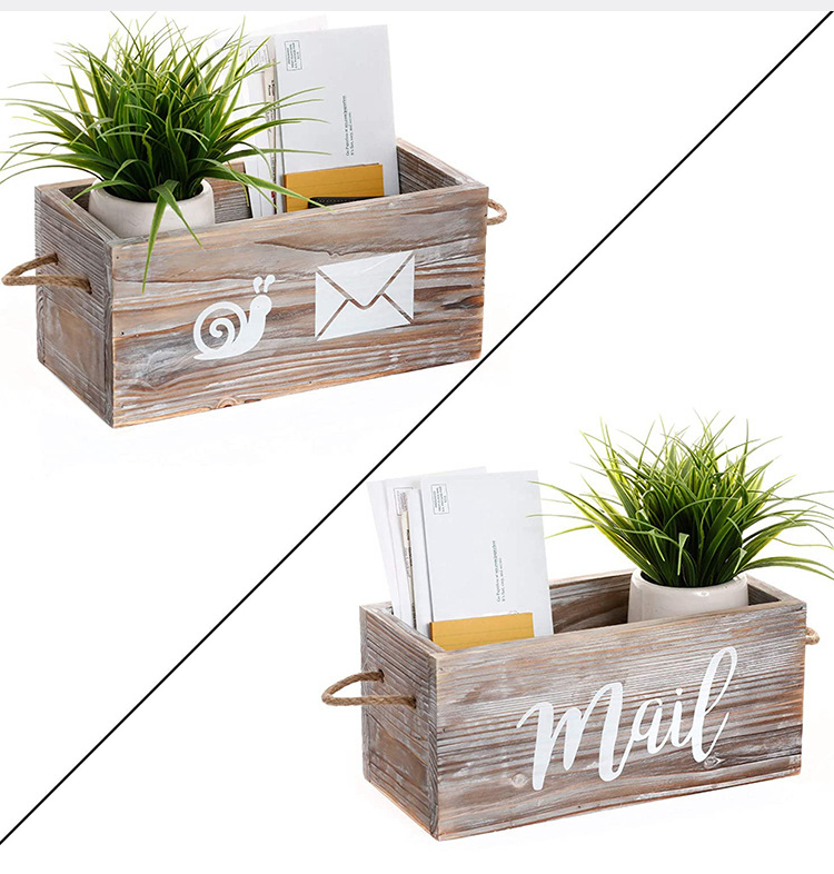 Rustic Desktop Countertop Organizer For Home Office And Bathroom_voghion.com