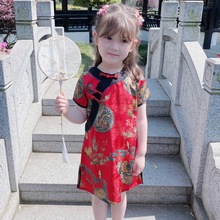 女童汉服旗袍裙儿童夏季薄款古典民族风女宝宝女孩改良中国风夏